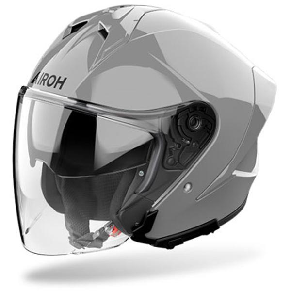 AIROH Husqvarna ジェットヘルメット ブラック/シルバー AIROH（アイロー） Airoh H 21 ヘルメット / ライトグレー : ユーロ