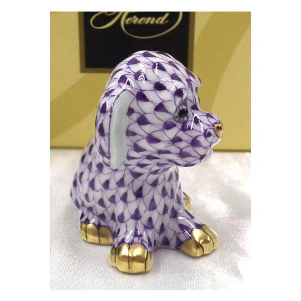 ヘレンド（HEREND） 人形 犬 VHL05219-0-00 ドッグ 戌年 ライラック 箱
