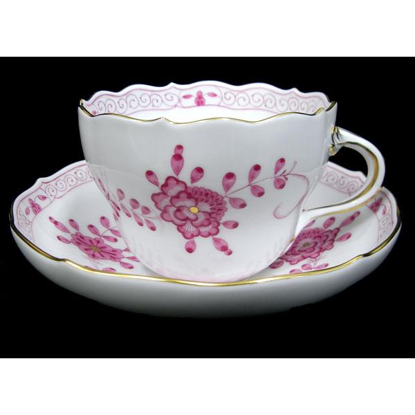 マイセン インドの華枝付きピンク 340410 兼用カップアンドソーサー