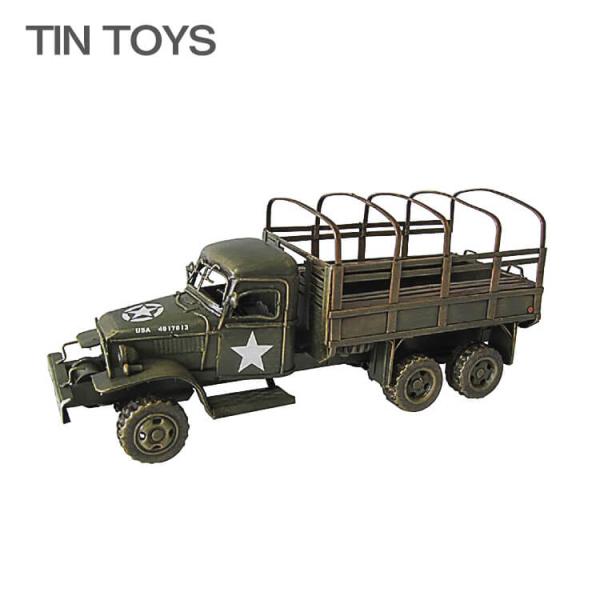 【antique】50'sミリタリー トイトラック TOY ブリキ ブリキのおもちゃ 軍用トラック truck 軍用車両 戦車 置物 インスタ