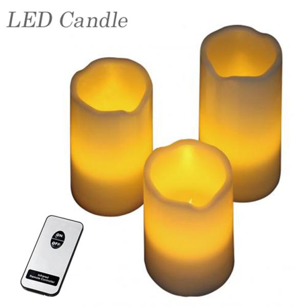 LEDキャンドルランタンHOZUKIセット LEDキャンドル 大中小3個セット リモコン付 ライト right 灯り