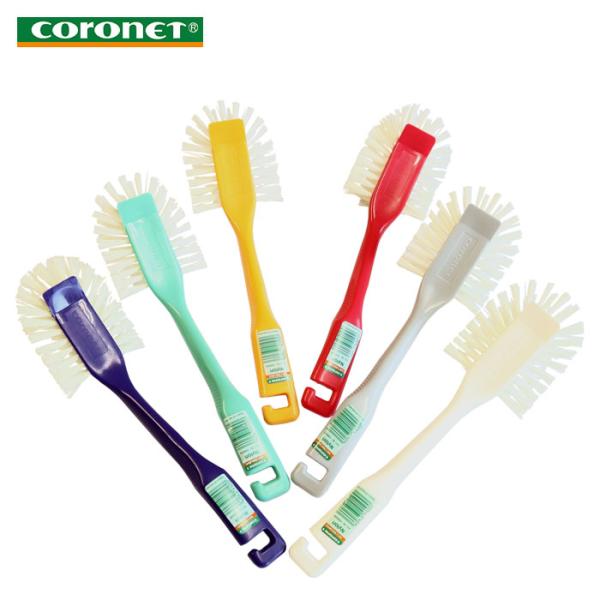 コロネット Coronet ドイツ製ナイロンキッチンブラシ ディッシュブラシ  6本セット（紫・緑・オレンジ・グレー・赤・白）アウトレット 243×65×51mm