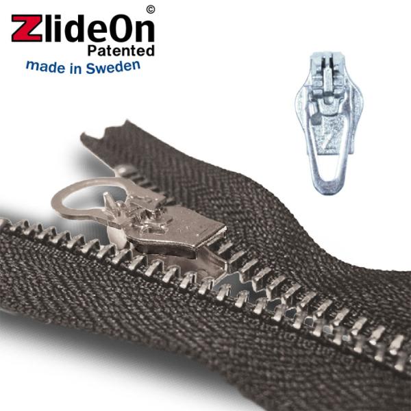 ズライドオン ZlideOn 3B-2 シルバー 角プルタブ  ファスナー・ジッパー・チャックの簡単修理ツール  動画