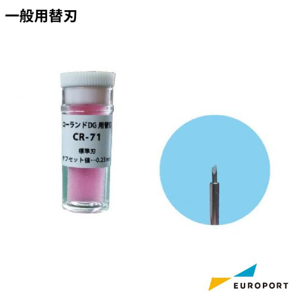 ユーロポートオリジナルのカッティングプロッター用替え刃です。超鋼超微粒子の切れ味鋭い国産刃で、蛍光や反射などの硬いフィルムを多く使用される方におすすめです。※ローランドDG社製カッティング機器全機種に共通してお使いいただけます。