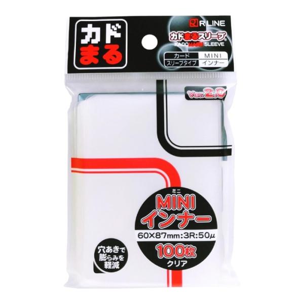 カドまるスリーブ ミニ インナー クリア 100枚入 Ver.2