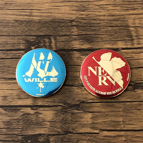 Eva Store オリジナルメタルエンブレムバッジ2種セット Nervマーク Willeマーク s Evangelion Store Yahoo 店 通販 Yahoo ショッピング