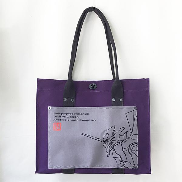 エヴァンゲリオン X 犬印鞄製作所 6号帆布トートバッグ 中 紫 グレー E Evangelion Store Yahoo 店 通販 Yahoo ショッピング