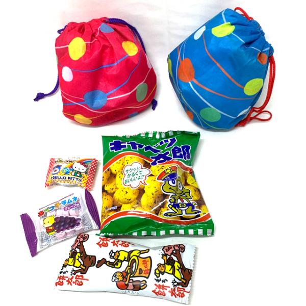 ラッピング袋入りお菓子詰め合わせ おてだま巾着 水風船 1個 ラッピング袋入りお菓子詰め合わせ おてだま巾着 水風船 1個
