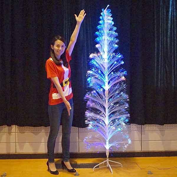 【即発送可能】 クリスマス 装飾 クリスタルファイバーツリー H210cm/動画有 クリスマス