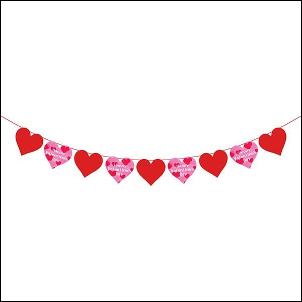 バレンタイン装飾 赤いハートとピンクのハートバナー L180cm 飾り ディスプレイ No 販促イベント屋 通販 Yahoo ショッピング