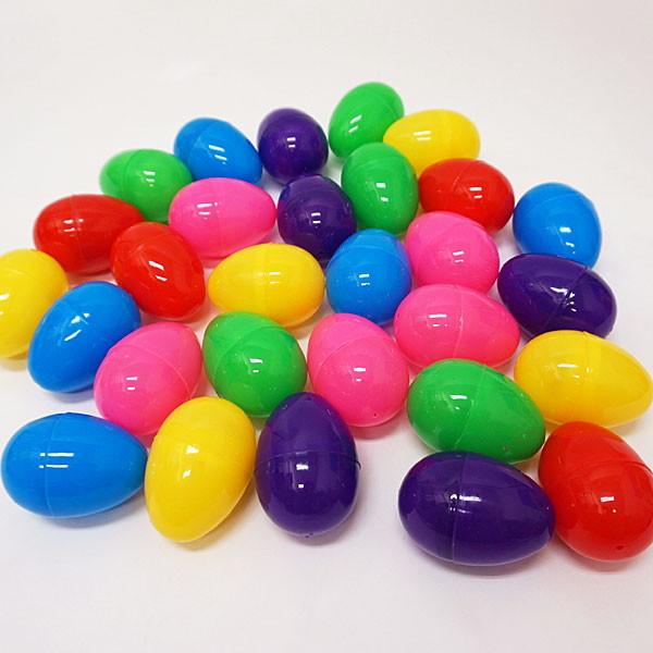 イースターカラフルカプセルたまご 8cm 60個/ 空カプセル 卵型ケース