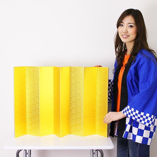 装飾用 金屏風（紙製） H50×W100cm / 金 屏風 大きい 飾り 装飾
