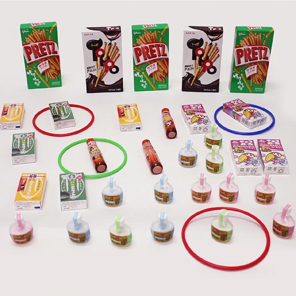 トッポなどプリッツ系お菓子 輪なげセット 114個【景品・縁日・お祭り