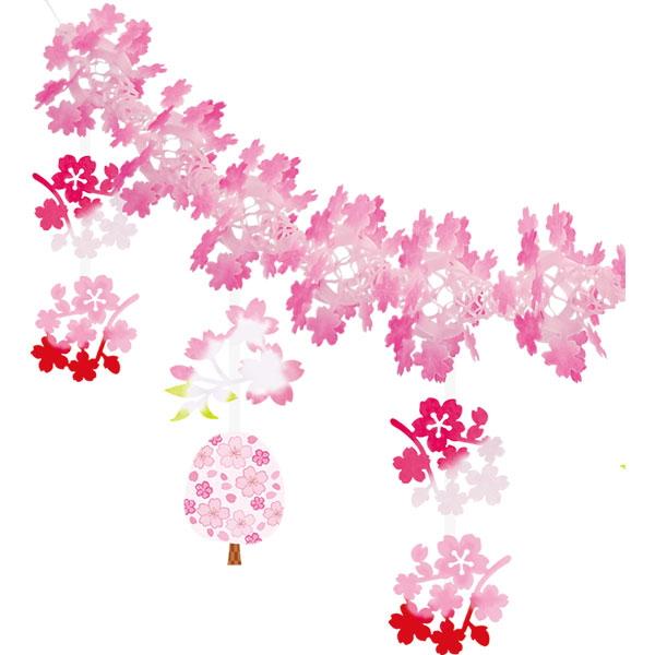 桜装飾 乙女桜ぼんぼりガーランド L180cm 春 飾り ディスプレイ No 5844 販促イベント屋 通販 Yahoo ショッピング