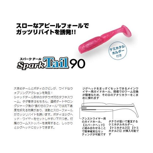 ルアー【選べる3点セット】スパークテール 90 5本入り Spark Tail スパークテイル 90mm Aqua Wave ワーム ミノー ライトゲーム 釣り 釣り具 送料無料