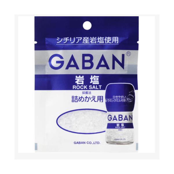 【全商品ポイント10倍 8/15まで】GABAN　ギャバン ミル付き岩塩詰め替え用袋（35g）×10個
