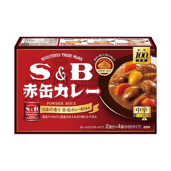 (商品説明)赤缶カレー粉の香るパウダールウ。赤缶カレー粉の香りを中心に、厳選した国産牛の出汁と国産炒め玉ねぎを使用して作り上げた、Ｓ＆Ｂがこだわり抜いたおいしさのパウダールウ。小麦粉不使用。(原材料）でん粉（国内製造）、食用油脂（パーム油・...