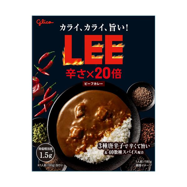 江崎グリコ　ビーフカレーLEE 辛さ×20倍　180ｇ×30個×2セット　レトルトカレー (爆買)