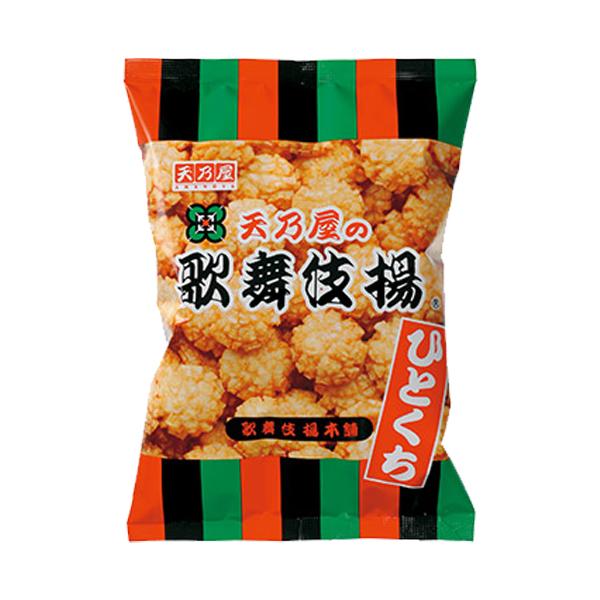 天乃屋 ひとくち歌舞伎揚 52g×12個 米菓/煎餅/せんべい/kabuki-age/揚げた米のお菓子/甘い醤油味/爆買い/大人買い/ケース