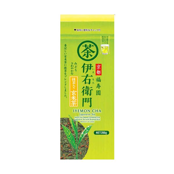 宇治の露　伊右衛門 抹茶入り玄米茶 200g袋×12個 (爆買)