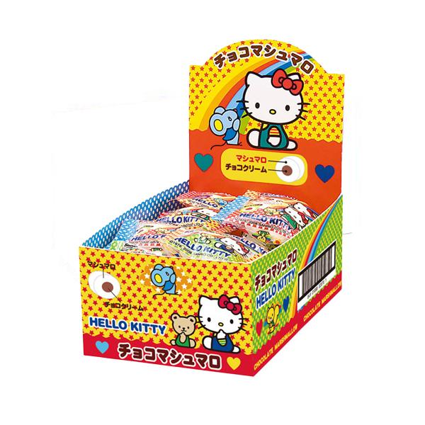 【商品説明】ハローキティのチョコマシュマロです。なめらかに美味しく仕上げたチョコクリームを、ふわふわのマシュマロで包みました。 1箱30個入りです。・保存方法　召し上がり方直射日光、高温多湿を避けて保存してください。開封後はなるべくお早めに...