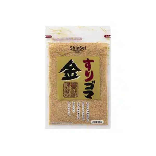 [商品説明]金ごまの濃厚な味と香りをそのままに、旨味と風味豊かなすりごまに仕上げました。[原材料]いりごま（国内製造）[栄養成分]100gあたり：エネルギー　599kcal、たんぱく質　20.3g、脂質　54.2g、炭水化物　18.5g、食...