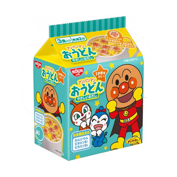 日清　アンパンマンおうどん やさしいおだし 3食パック　87g×9個×2セット　カップ麺/即席麺/おやつ/菓子/子供/幼児/駄菓子/栄養機能食品 (爆買)