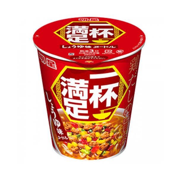 明星食品　明星 一杯満足 しょうゆ味ヌードル　60g（めん 50g）×12個×2セット (爆買)