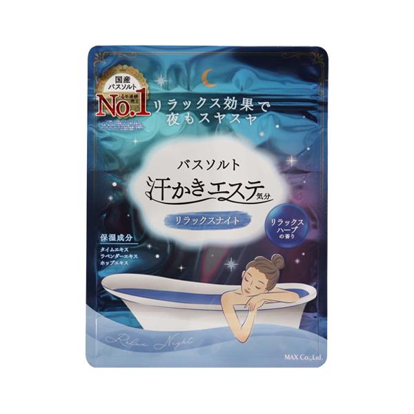 マックス 汗かきエステ気分 リラックスナイト  500g ×36個（2ケース）  /入浴剤 /天然塩 /エステタイム /お肌はつるつるスベスベ ever-shop_4902895038969b
