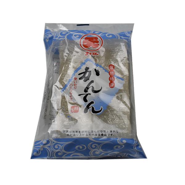 【商品説明】信州特産　かんてん　使い切りハーフサイズ【原材料】海藻（紅藻類（輸入、国産））【栄養成分表】本品１袋２本（標準約８ｇ）あたりエネルギー0kcal、たんぱく質0.1ｇ、脂質0ｇ、炭水化物5.9ｇ-糖質0ｇ-食物繊維5.9ｇ、食塩相...