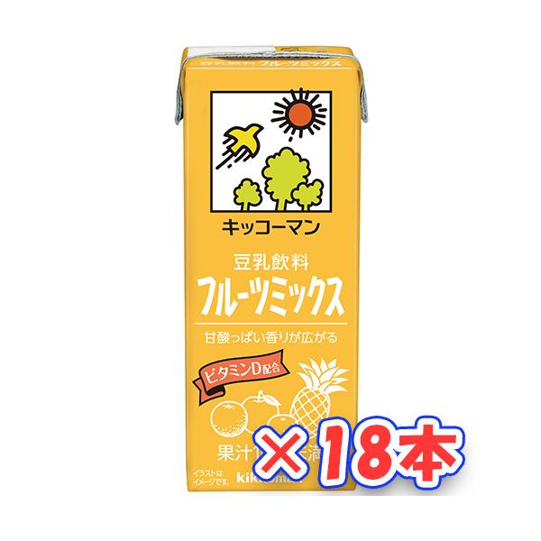 キッコーマン　豆乳飲料　フルーツミックス　200ml×18本 (爆買)