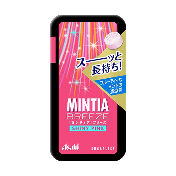 ス――ッと長持ち！心地よい清涼感が持続する、大粒タイプのミントタブレット。フルーティーな甘さと爽やかな清涼感が両立した、華やかな味わい。ピンクと黒のツートンカラーのシンプルなデザイン。品名ミンティアブリーズ　シャイニーピンク内容量30粒（2...