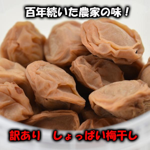 100年続く梅農家！ 訳あり 中本さん家の昔ながらのしょっぱい梅干し みなべ産南高梅使用 白干し 200ｇ【送料無料】