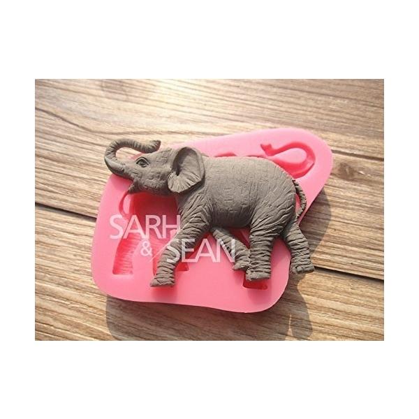 ゾウ 象 動物 シリコンモールド 手作り 石鹸 キャンドル 粘土 レジン