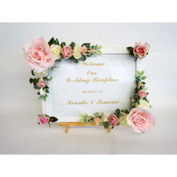 ウェルカムボード 完成品 サイズ 手作り 可愛 結婚式 ブライダル 受付 おもてなし Wb0411 ピンクバラ 上品なウェルカムボード Buyee Servicio De Proxy Japones Buyee Compra En Japon