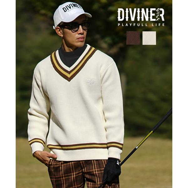 DIVINER GOLF 【DIVINER GOLF】ゴルフウェア メンズ ニット V