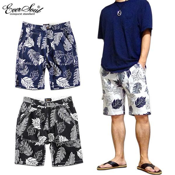 ショートパンツ メンズ ボタニカル 総柄 リゾート 花柄 ハーフパンツ プリペラ 麻 おしゃれ 夏 ポケット ホワイト 1027 Eversoul Plus メンズファッション 通販 Yahoo ショッピング
