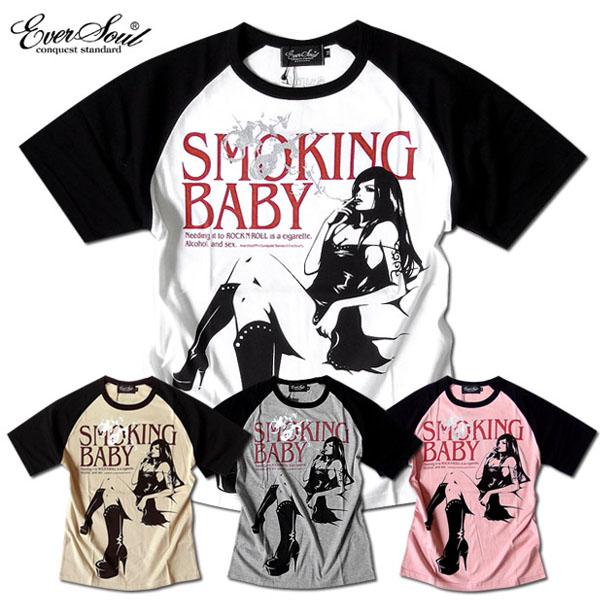 ラグラン Tシャツ メンズ Anarchistjapan コラボ ガールプリント 半袖 日本製 Made In Japan バイカー ラグランスリーブ タバコ 1043 Eversoul Plus メンズファッション 通販 Yahoo ショッピング
