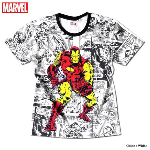 アイアンマン アベンジャーズ Tシャツ メンズ MARVEL マーベル 総柄