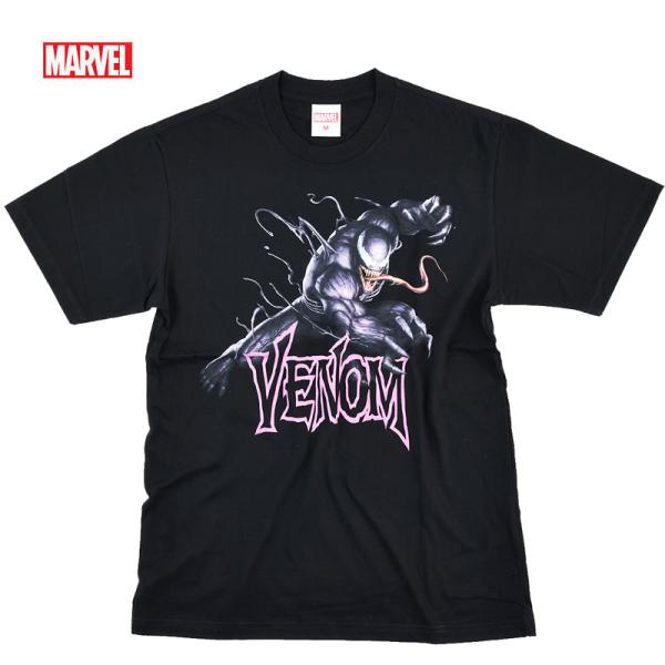 MARVEL ベノム マーベル Tシャツ スパイダーマン メンズ 半袖 アメコミ アベンジャーズ キャラクター グッズ ストリート ダンス ペアルック 誕生日プレゼント
