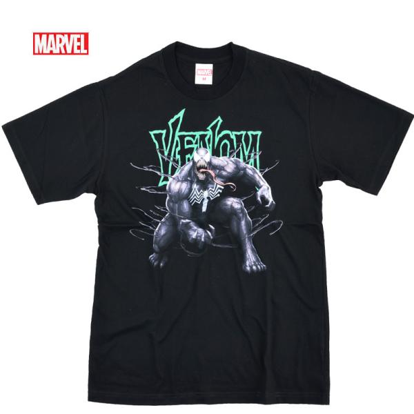 MARVEL ベノム マーベル Tシャツ スパイダーマン メンズ 半袖 アメコミ アベンジャーズ キャラクター グッズ ストリート ダンス ペアルック 誕生日プレゼント