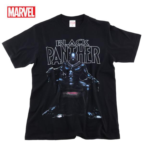 MARVEL マーベル Tシャツ 半袖 ブラックパンサー アベンジャーズ スパイダーマン ソー アメコミ グッズ ギフト ペアルック メンズ 誕生日プレゼント