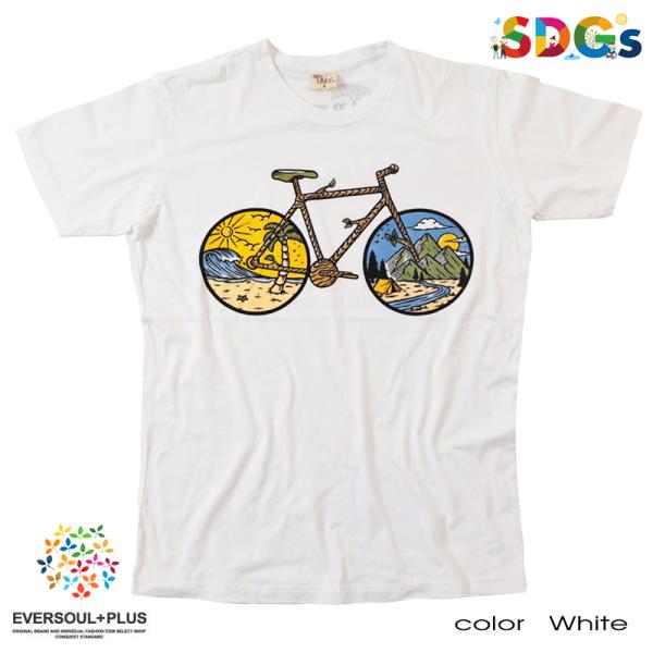 メッセージ Tシャツ メンズ アウトドア SDGs キャンプ サイクリング save the earth 半袖 レディース ウォッシュ加工 TREE ペアルック ユニセックス 夏