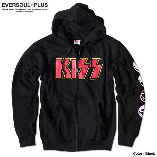 KISS キッス ジップパーカー メンズ 裏起毛 ジップアップ KISS キッス ジップパーカー メンズ 裏起毛 ジップアップ