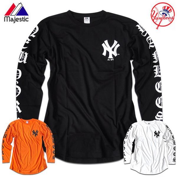 ニューヨーク ヤンキース Tシャツ メンズ ロンT 袖 プリント ニューヨーク ヤンキース Tシャツ メンズ ロンT 袖 プリント