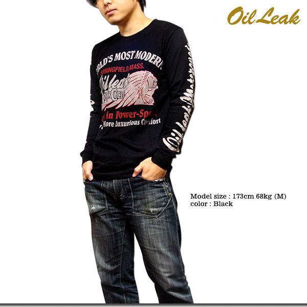長袖 ロングｔシャツ メンズ 袖 プリント バイカー ロンｔ インディアン ｔシャツ 黒 ブラック 大きいサイズ Xl Oil007 Eversoul Plus Version Y 通販 Yahoo ショッピング