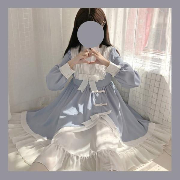 正規取扱店 ワンピース ロリータ ロリィタ ゆめかわいい フェミニン クラシカル 可愛い ゴシック ゴスロリ ガーリー レディース メイド コスプレ 膝丈