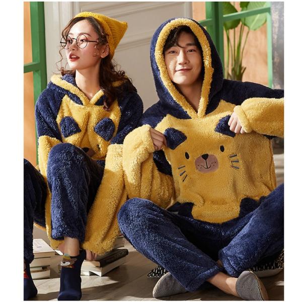 ペアパジャマ カップル セット 寝巻き ルームウェア フリース ふわもこ もこもこ あったか パジャマ 売れ筋 メンズ 冬 レディース モコモコ