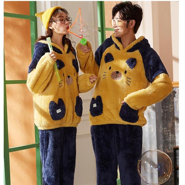 ペアパジャマ カップル セット 寝巻き ルームウェア フリース ふわもこ もこもこ あったか パジャマ 売れ筋 メンズ 冬 レディース モコモコ