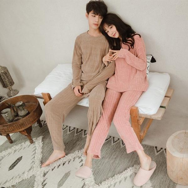 もこもこカップルパジャマ ルームウェア 上下セット 冬 新発売 ペアルック 秋冬長袖 メンズ 部屋着 もこもこ レディース 寝間着ふわふわ